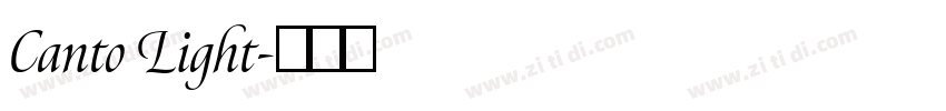 Canto Light字体转换